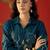 Teal tropical embroidered cotton shirt collar tunic co-ord set
