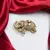Crystal Elephant Saree Brooch, Pearl Dangle