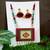Maroon crystal bead fabric neckset
