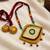 Yellow crystal bead fabric neckset