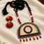 Grey crystal bead fabric neckset