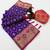 purple floral woven design patola saree with blouse