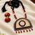 Grey crystal bead fabric neckset