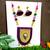 Purple crystal bead fabric neckset