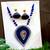 Blue crystal bead fabric neckset