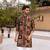 BLACK CREPE SILK PARTY WEAR POSITION PRINT KURTA AND PAYJAMA