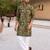 GREEN CREPE SILK PARTY WEAR DIGITAL PRINT KURTA AND PAYJAMA