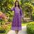 Women's Purple Floral Printed Pure Cotton Kurti | Comfortable Casual Wear