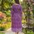 Women's Purple Floral Printed Pure Cotton Kurti | Comfortable Casual Wear