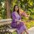 Women's Purple Floral Printed Pure Cotton Kurti | Comfortable Casual Wear