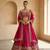 Dark Pink Thread Lehenga Choli With Dupatta