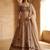 Brown Thread Lehenga Choli With Dupatta