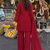 Premium Red Embroidered Kurta Palazzo Set with Dupatta