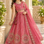 Dusty rose embroidered girls lehenga choli set in fandy silk with khatli beads work for wedding