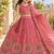 Dusty rose embroidered girls lehenga choli set in fandy silk with khatli beads work for wedding