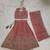 Dusty rose embroidered girls lehenga choli set in fandy silk with khatli beads work for wedding