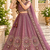 Mauve purple embroidered girls lehenga choli set in fandy silk with khatli beads work for wedding