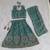Aqua blue embroidered girls lehenga choli set in fandy silk with khatli beads work for wedding
