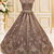 Light Brown Color Crystal Beads,Multi Thread,Dori And Sequins Work Silk_Blend Lehnega Choli