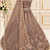 Light Brown Color Crystal Beads,Multi Thread,Dori And Sequins Work Silk_Blend Lehnega Choli