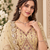 Light Yellow Color Crystal Beads,Multi Thread,Dori And Sequins Work Silk_Blend Lehnega Choli
