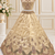 Light Yellow Color Crystal Beads,Multi Thread,Dori And Sequins Work Silk_Blend Lehnega Choli