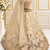 Light Yellow Color Crystal Beads,Multi Thread,Dori And Sequins Work Silk_Blend Lehnega Choli