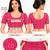 Rani cotton spandex bandhani printed stretchable readymade saree blouse