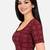 Maroon cotton spandex bandhani printed stretchable readymade saree blouse