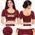 Maroon cotton spandex bandhani printed stretchable readymade saree blouse