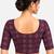 Wine cotton spandex bandhani printed stretchable readymade saree blouse