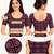 Wine cotton spandex bandhani printed stretchable readymade saree blouse