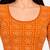 Orange cotton spandex bandhani printed stretchable readymade saree blouse