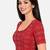 Red cotton spandex bandhani printed stretchable readymade saree blouse