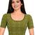 Pista green cotton spandex bandhani printed stretchable readymade saree blouse
