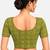 Pista green cotton spandex bandhani printed stretchable readymade saree blouse