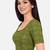 Pista green cotton spandex bandhani printed stretchable readymade saree blouse