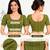 Pista green cotton spandex bandhani printed stretchable readymade saree blouse