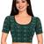 Green cotton spandex bandhani printed stretchable readymade saree blouse