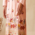 Pink colour silk kurta with cream cotton pajama
