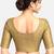 Gold shiny cotton spandex stretchable princess cut readymade saree blouse
