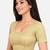 Gold shiny cotton spandex stretchable princess cut readymade saree blouse