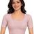 Pink shiny cotton spandex stretchable princess cut readymade saree blouse