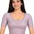 Lavender shiny cotton spandex stretchable princess cut readymade saree blouse