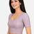 Lavender shiny cotton spandex stretchable princess cut readymade saree blouse