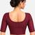 Plum cotton spandex golden zari straight line stretchable readymade saree blouse