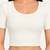 Off white shiny cotton spandex stretchable princess cut readymade saree blouse