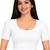 White shiny cotton spandex stretchable princess cut readymade saree blouse