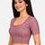 Wine shiny cotton spandex stretchable princess cut readymade saree blouse