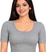 Silver shiny cotton spandex stretchable princess cut readymade saree blouse